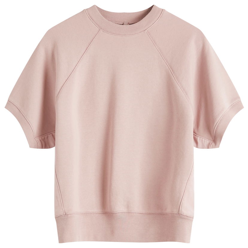 Sweater SKIMS SKIMS Raglan Short Sleeve Sweatshirt, Size Large Lyserød | SS-STT-7770W-FAWN