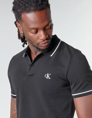 Polo skjorte CALVIN KLEIN TIPPING SLIM POLO Sort | J30J315603-BAE-NOOS, 4