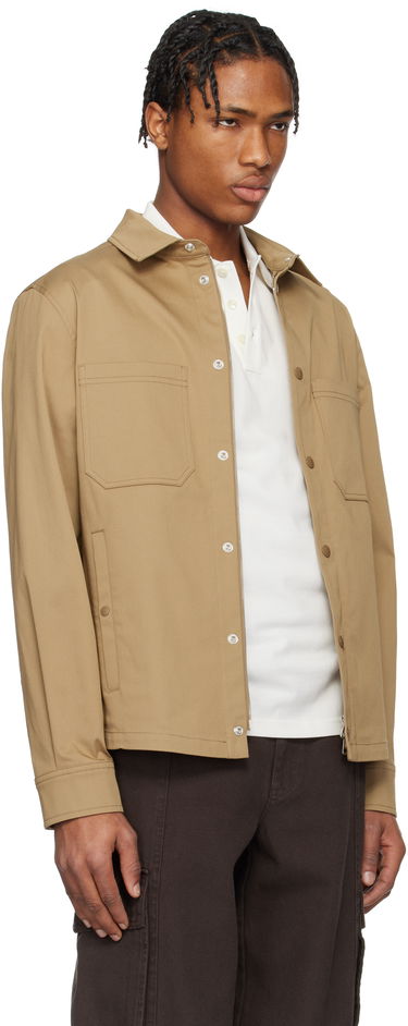 Skjorte Moncler Moncler Cotton Gabardine Overshirt Beige | K10912F0002257448, 1