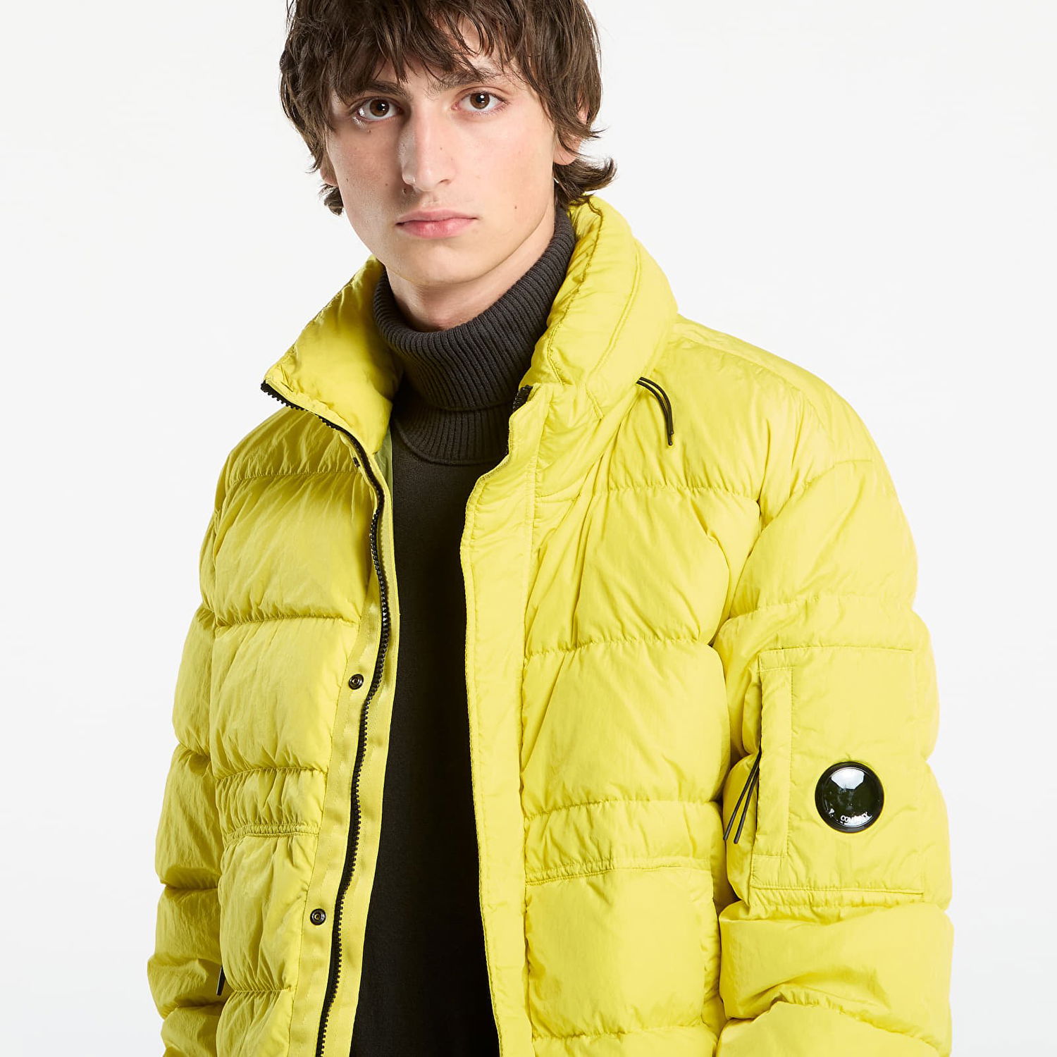 Puffer jakke C.P. Company Chrome-R Down Jacket Green Sheen Yellow Gul | 19CMOW012A005904G-210, 1
