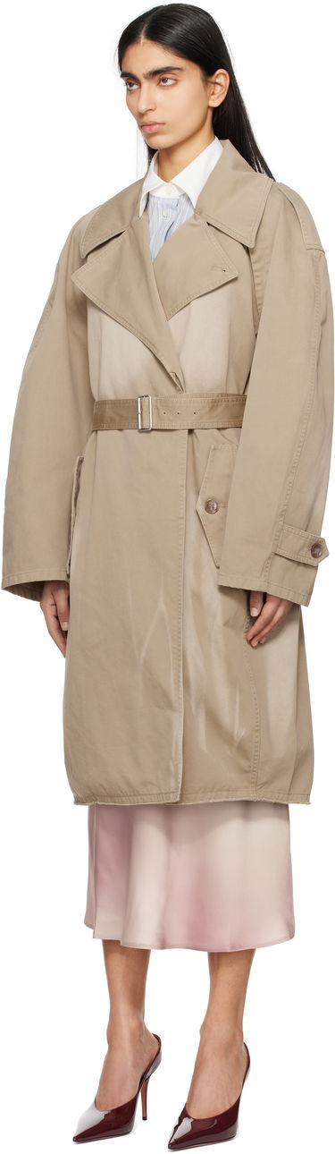 Trenchcoat Acne Studios Acne Studios Belted Trench Coat Beige | A90630-, 3