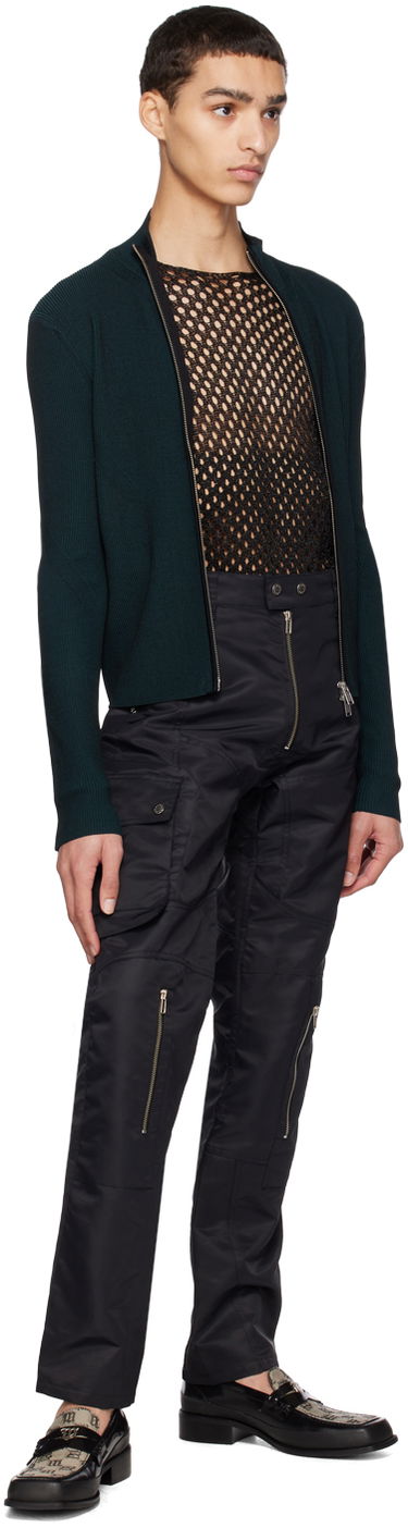 Sweater Dion Lee Angled Rib Zip-Up Sweater Mørkeblå | C7153R23, 3