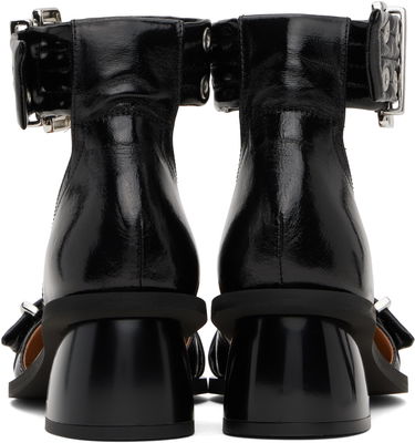 Sneakers og sko GANNI Buckle Open Cut Pumps Sort | S2891, 2