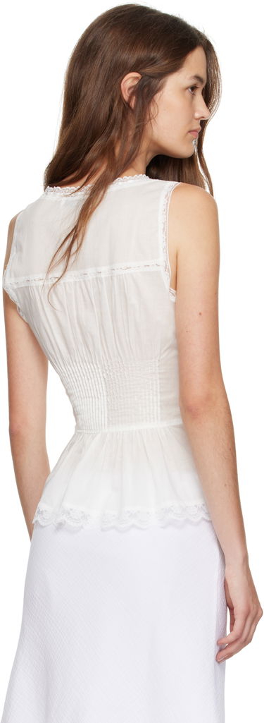 Tanktop GUIZIO Guizio Lille Pintuck Sleeveless Top Hvid | P25116W136, 2
