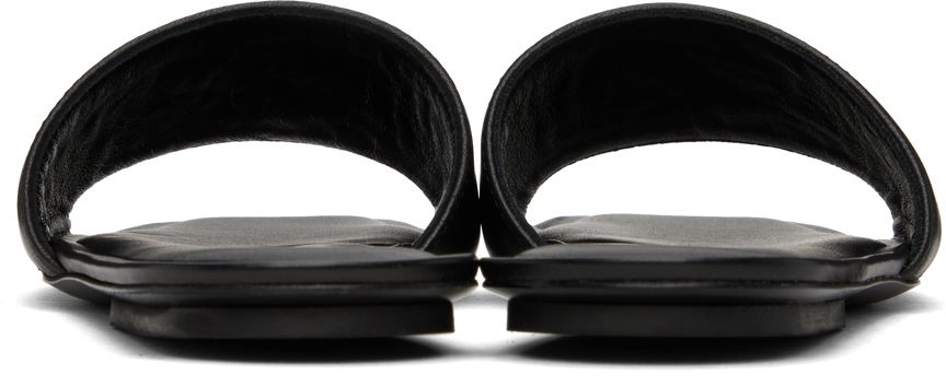 Sneakers og sko Courrèges 'AC' Leather Slide Sandals Sort | 124SSD003CR0052, 1