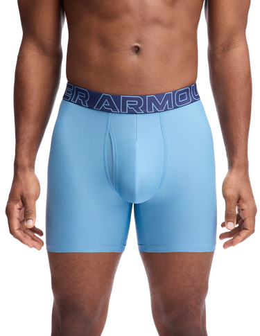 Boksere Under Armour Under Armour SOLID 6in 3-Pack Boxer Shorts Turkis | 1383878-418, 2