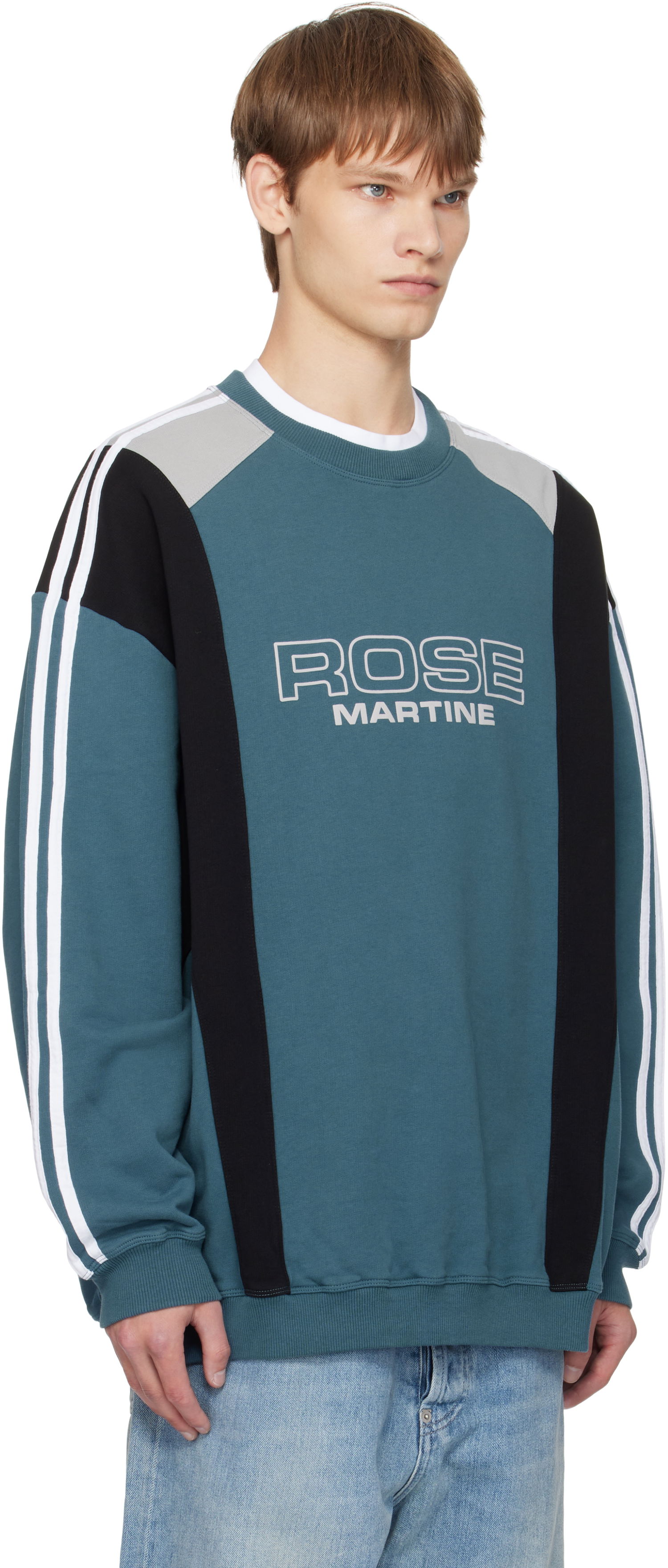 Sweatshirt Martine Rose Martine Rose Panelled Sweatshirt Turkis | 673JS01529D, 1