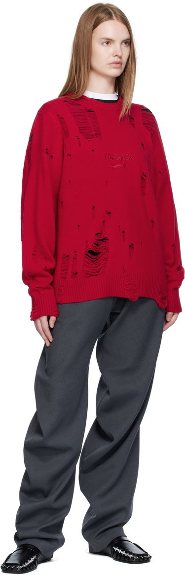 Sweater Charles Jeffrey Loverboy Charles Jeffrey LOVERBOY Distressed Logo Sweater Rød | 52090102, 3