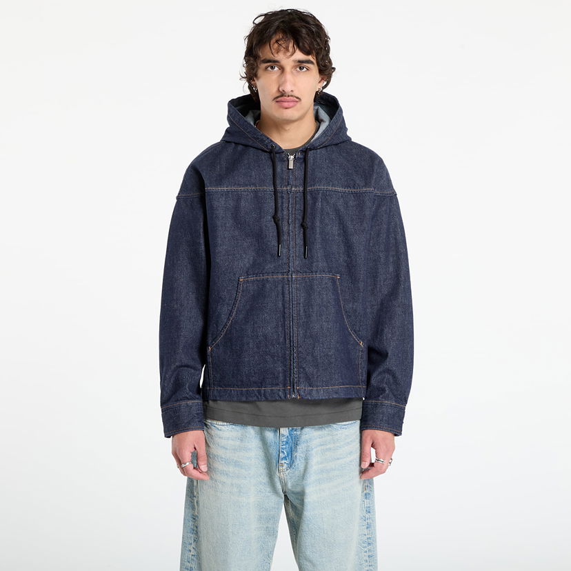 Jakke CALVIN KLEIN Calvin Klein Jeans Zip Front Denim Hoodie Blå | LV04RD715G 59W