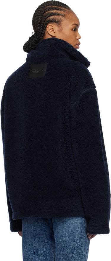 Bomberjakke JW Anderson JW Anderson 'Look Look Look' Fleece Zip-Up Jacket Mørkeblå | JK0375-PG1711, 2