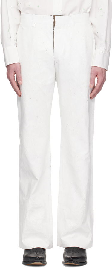 Bukser Maison Margiela MM6 Maison Margiela Painted Trousers Hvid | SH2KA0026 M35437, 0