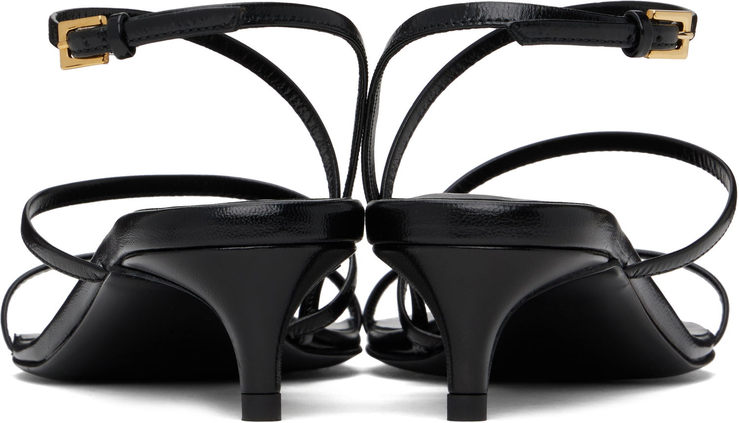 Tilbehør Khaite KHAITE Loop Kitten Heel Sandals Sort | F3076-920, 1