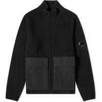 Sweatshirt C.P. Company Lambswool Mixed Zip Hoodie Sort | 15CMKN226A-005504M-999, 1