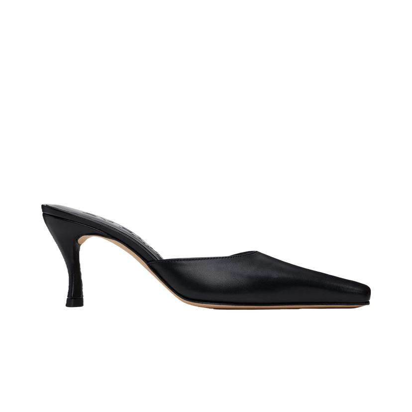 Sneakers og sko BY FAR Selene Leather Mules Sort | MWFHC018CL013BK001PL