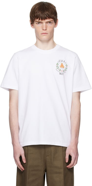 T-shirt Casablanca Casablanca 'Casa Way' Graphic T-Shirt Hvid | MPF25-JTS-001-26-EX-FLANNELS, 0
