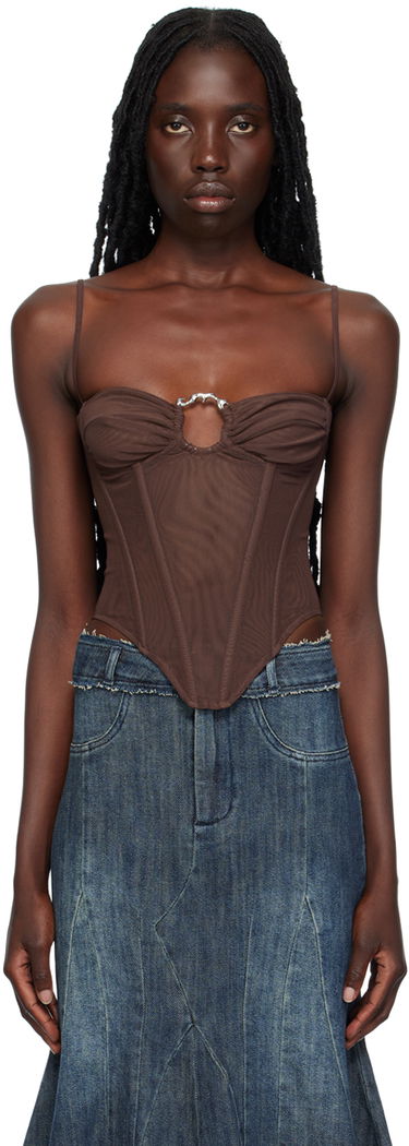 Tanktop Miaou Miaou Hannah Jewett Edition Deia Corset Top Brun | 7069PM1UMB, 0