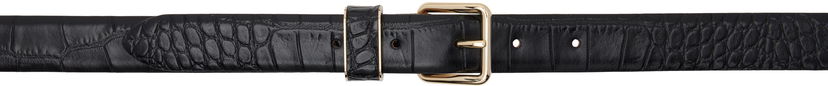 Bælter A.P.C. Anastasia Barbieri Edition Elsa Croc-Embossed Leather Belt Sort | PXBLJ-F65217
