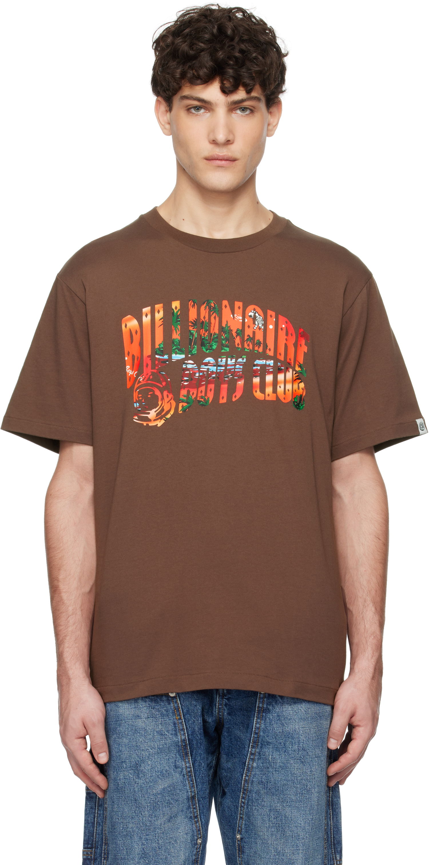 T-shirt BILLIONAIRE BOYS CLUB Tropical Island Arch Logo T-Shirt Brun | B24460, 0