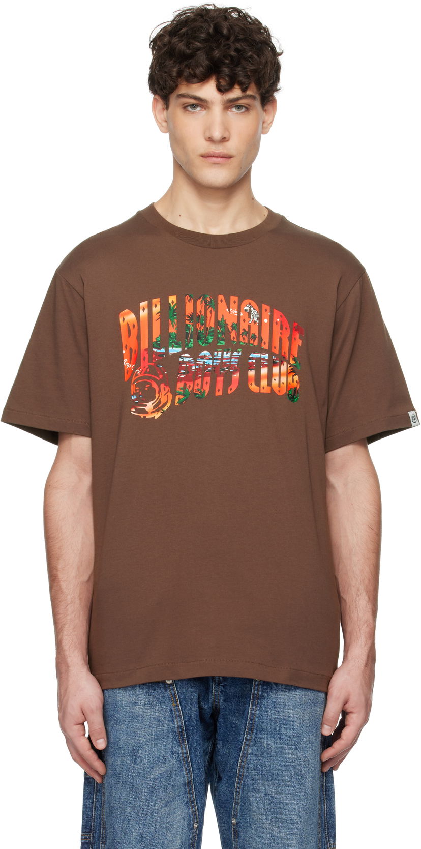 T-shirt BILLIONAIRE BOYS CLUB Tropical Island Arch Logo T-Shirt Brun | B24460