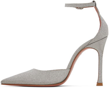 Sneakers og sko Amina Muaddi Glitter Pump Heels Grå | KIM PUMP SR GLITTER, 2