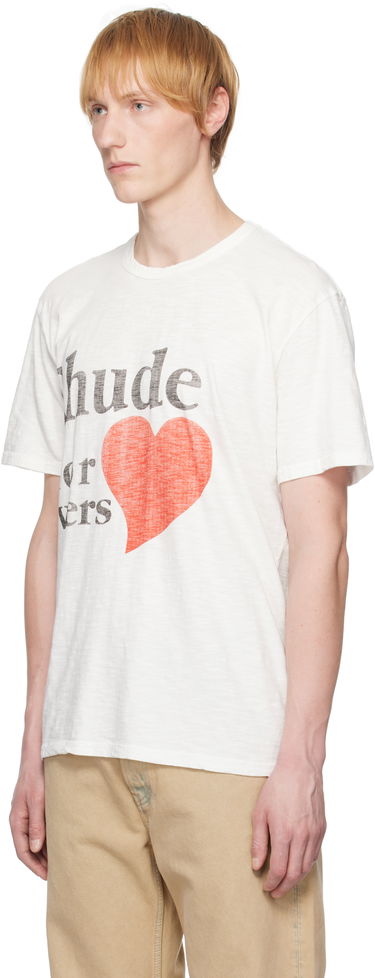 T-shirt Rhude Rhude Slub 'Lovers' T-Shirt Hvid | RHSS25TT24012, 3