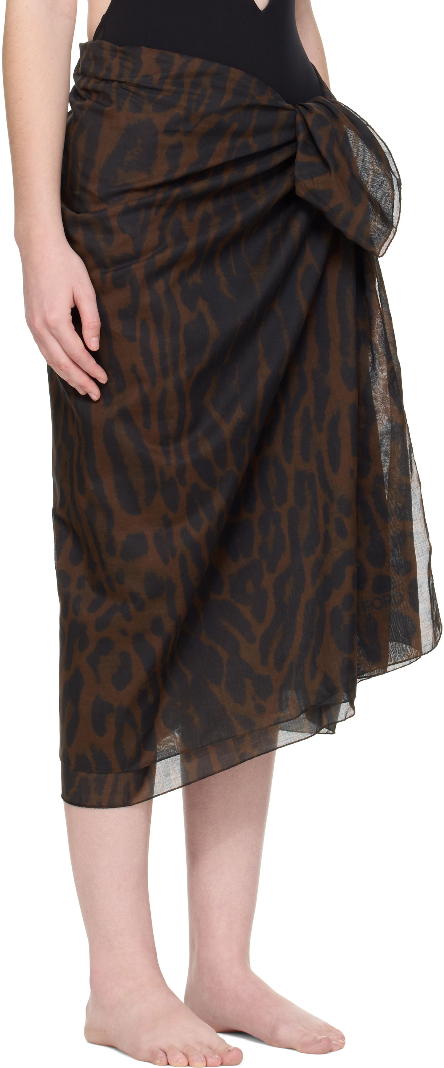Badetøj Tom Ford Tom Ford Pareo Wrap Cover-Up Skirt Brun | PAR001-FAP244, 1