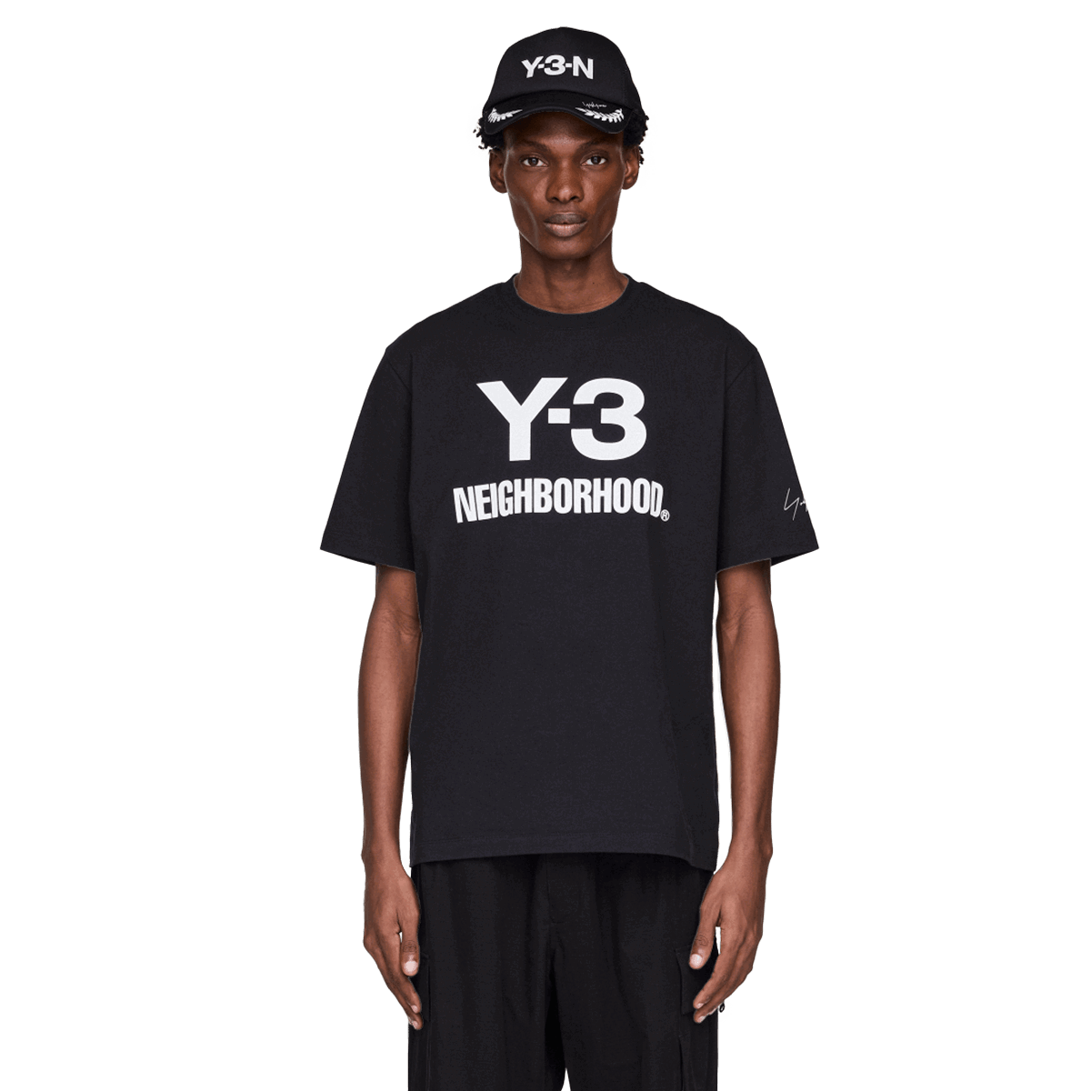T-shirt adidas Originals Y-3 x Neighborhood Logo T-Shirt Sort | JW6999, 0