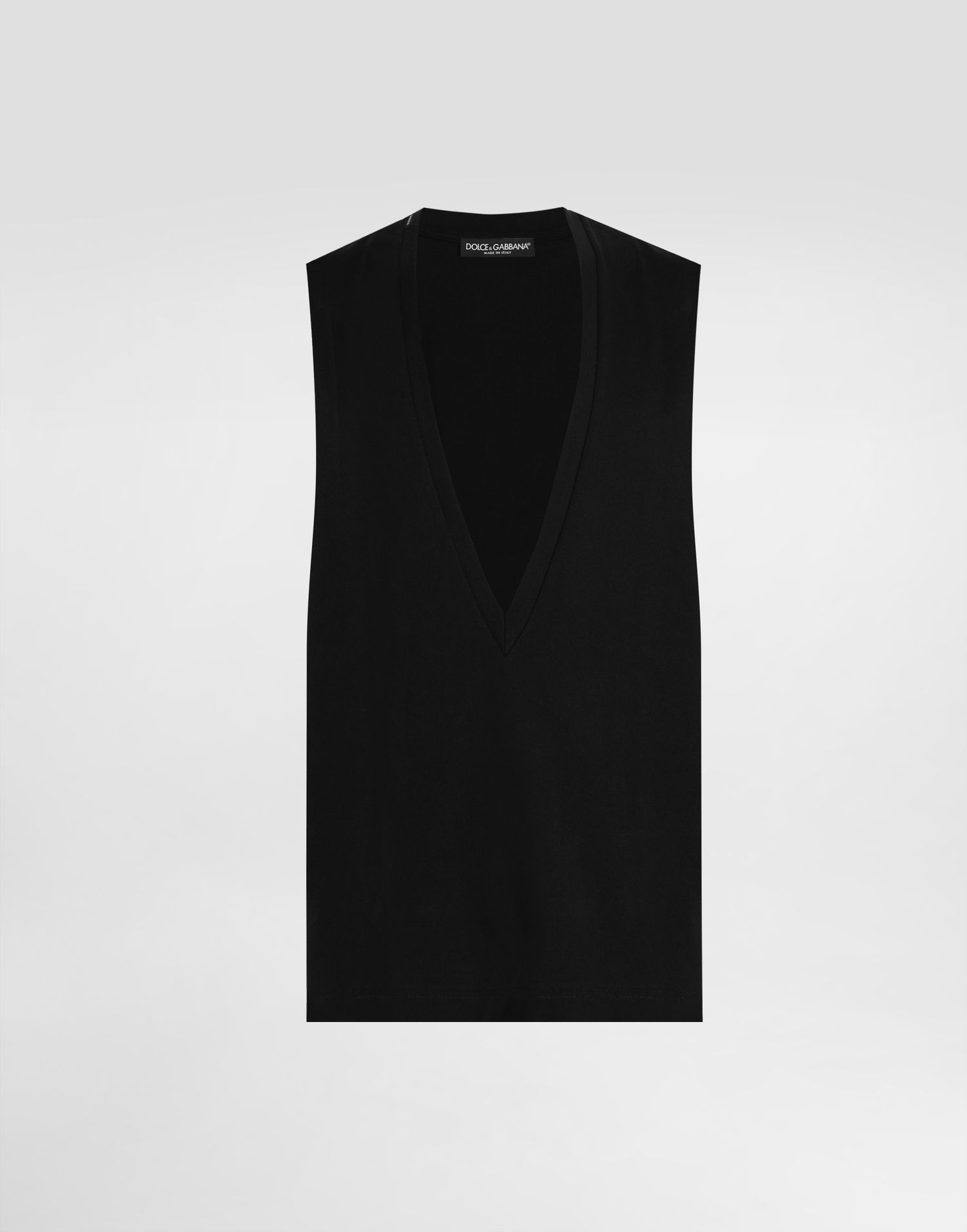 Tanktop Dolce & Gabbana Dolce & Gabbana Oversize Jersey Singlet Sort | G8SJ5THU7SDN0000, 0