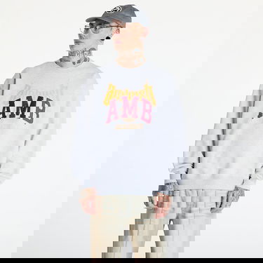 Sweatshirt Ambush Graphic Sweatshirt UNISEX Grey Melange/ Tap Shoe Grå | BMBA006F24FLE0020510, 0
