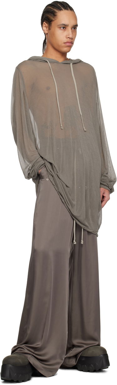 Sweater Rick Owens Rick Owens Hollywood Viscose Crepe Jersey Hoodie Grå | RR01E5285 JCR, 3