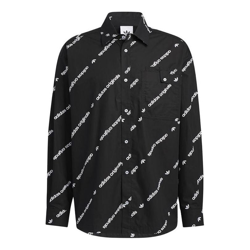 Skjorte adidas Originals Originals Long Sleeve Shirt Sort | HU1229