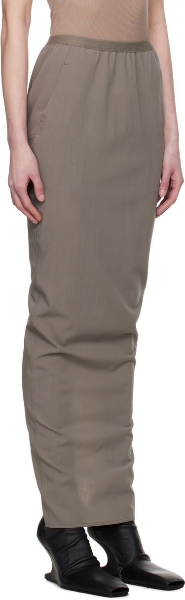 Nederdel Rick Owens Rick Owens Hollywood Soft Pillar Maxi Skirt Brun | RP01E7331 WLP, 1