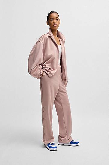 Sweater BOSS Oversized Logo Jacquard Jacket Lyserød | 50531182, 1