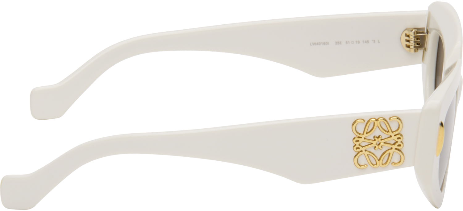 Solbriller Loewe Loewe Small Butterfly Screen Sunglasses Hvid | LW40160IW5125E 192337224812, 1