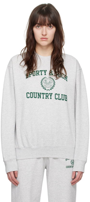 Sweatshirt Sporty & Rich Varsity Crest Sweatshirt Grå | CRAW2319HG, 0