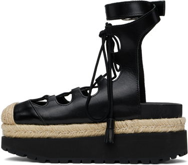 Skopleje sacai Sacai Ghillie Heeled Sandals Sort | 25-07920, 2