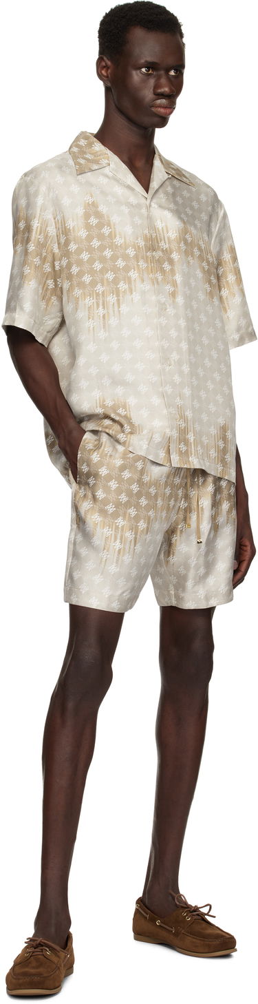 Skjorte AMIRI Amiri MA Quad Bleached Camp Shirt Beige | AMSTCA1110, 3