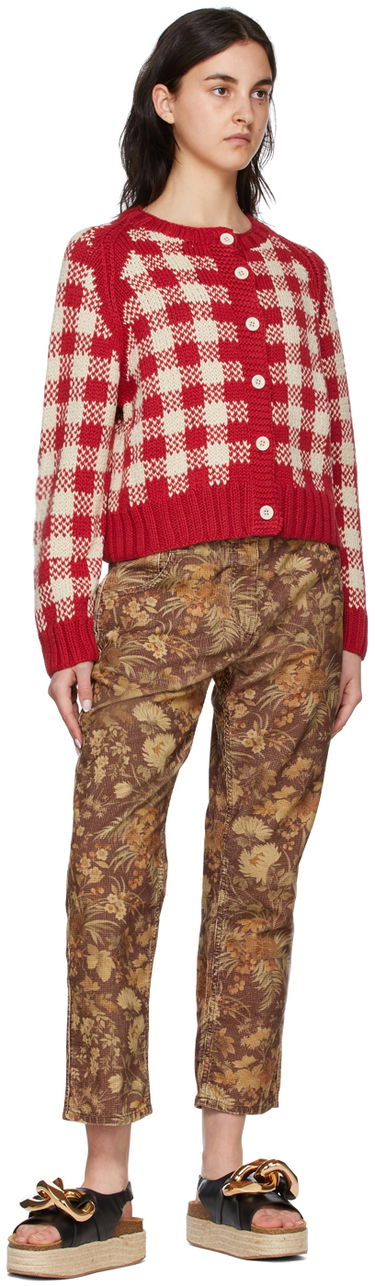 Bukser YMC YMC Floral Print Straight-Leg Jeans Brun | Q4SAQ, 3