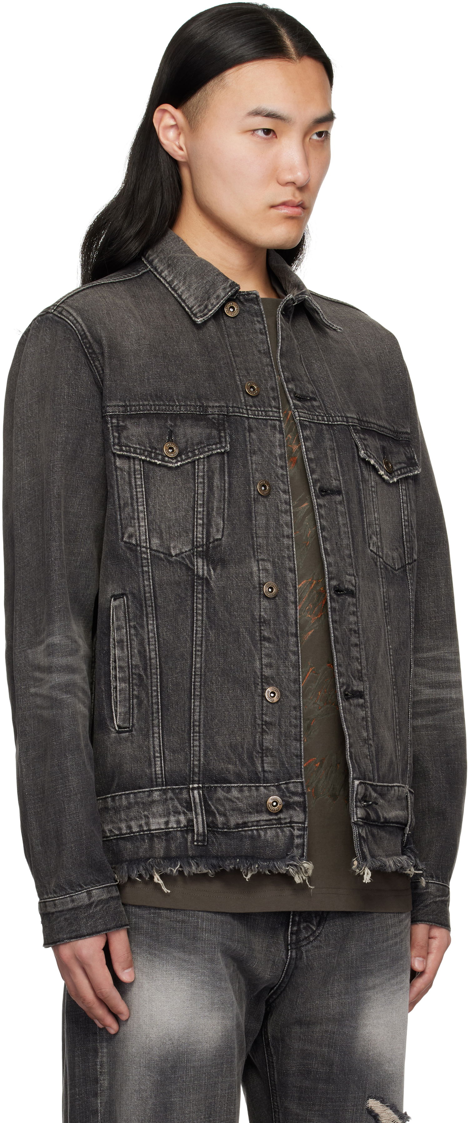 Jakke We11done We11done Denim Trucker Jacket Grå | WD-DJ0-25-308-U-BK, 1