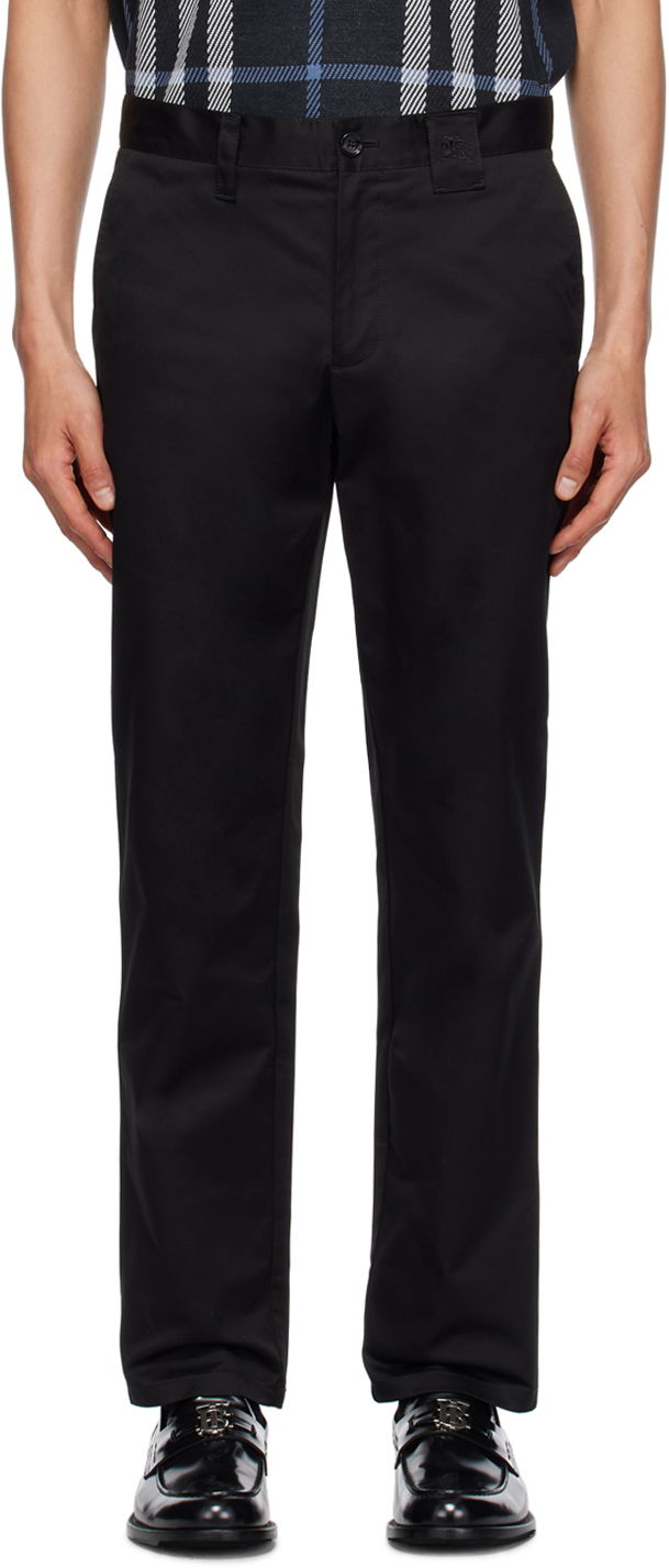 Bukser Burberry Embroidered Trousers Sort | 8070608