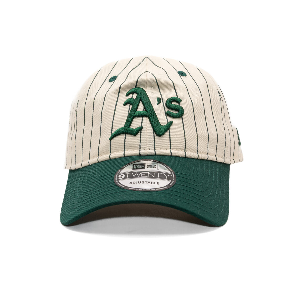 Kasket New Era Pinstripe 9TWENTY Adjustable Baseball Cap Oakland Athletics Beige | 60691239, 1