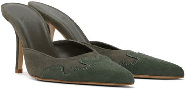 Smykker Miaou GIABORGHINI Edition June Suede Mules Grøn | JUMU-LNLS, 3