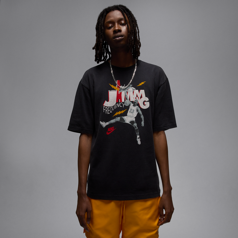 T-shirt Jordan Jordan Brand Jamming Frequency T-Shirt Sort | HJ2929-010