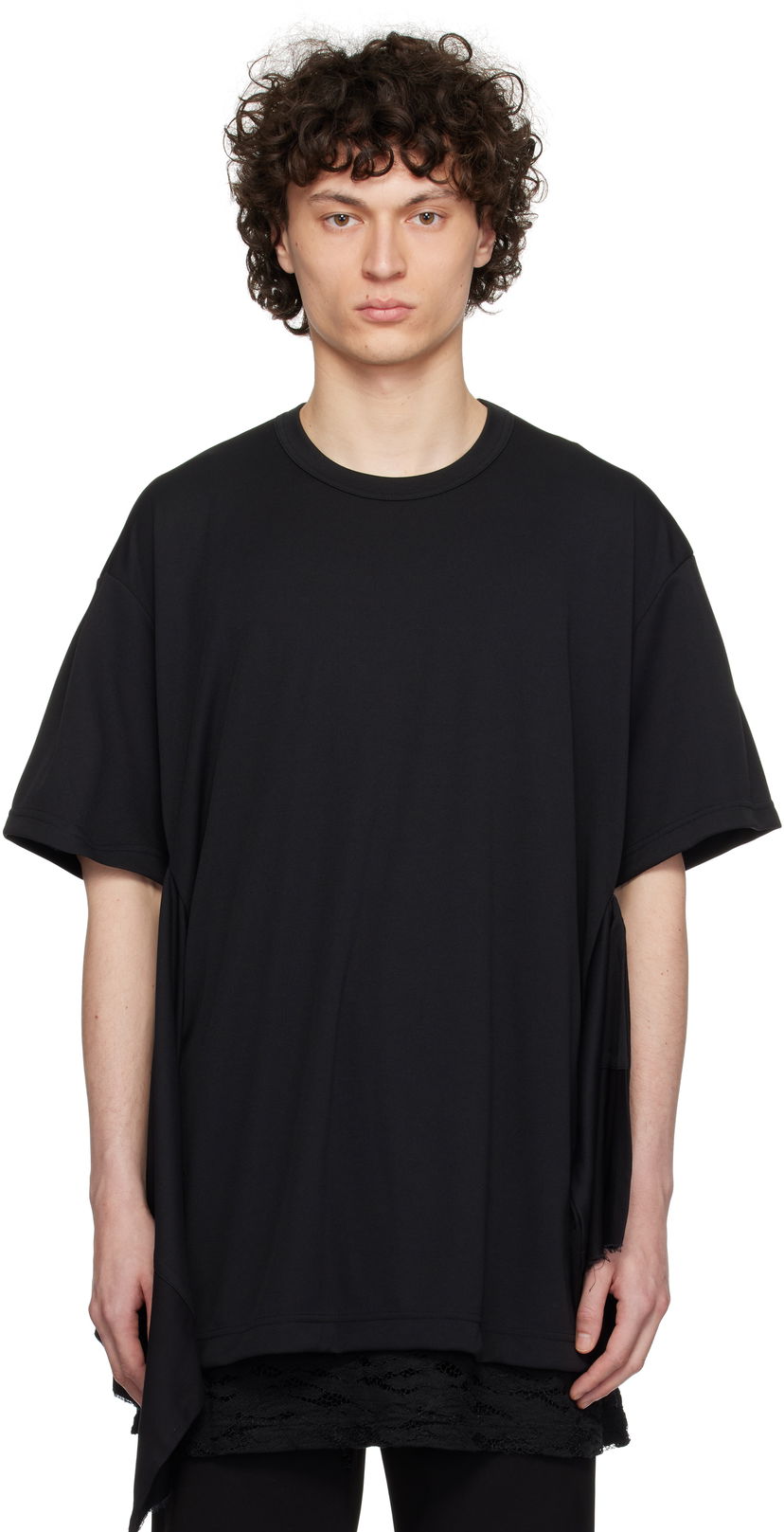 T-shirt Comme des Garçons Homme Plus Polyester Piqué T-Shirt Sort | PO-T020-051