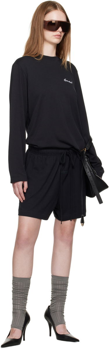T-shirt Fear of God ESSENTIALS Classic Fit Long Sleeve T-Shirt Sort | 125SP255880FW, 3