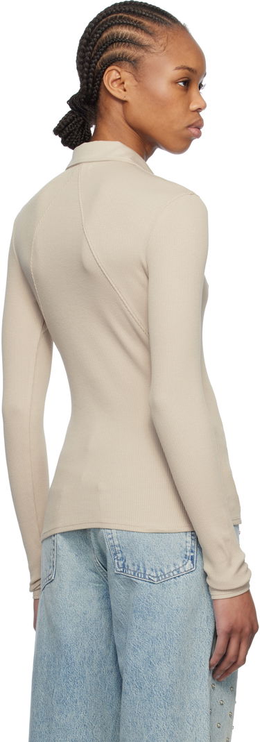 Polo skjorte rag & bone rag & bone Essential Rib Button Polo Beige | WCC24HP021CA21, 2