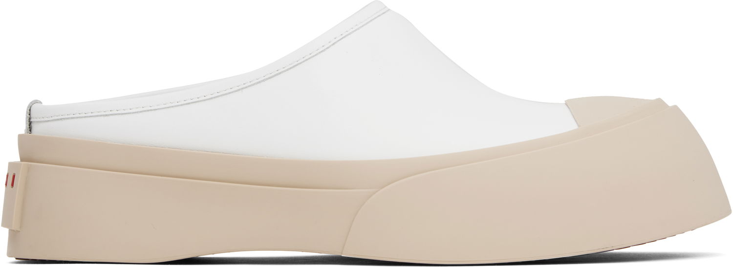 Tøj Marni Marni Pablo Sabot Slip-On Loafers Hvid | SNZW018502 P7226, 0