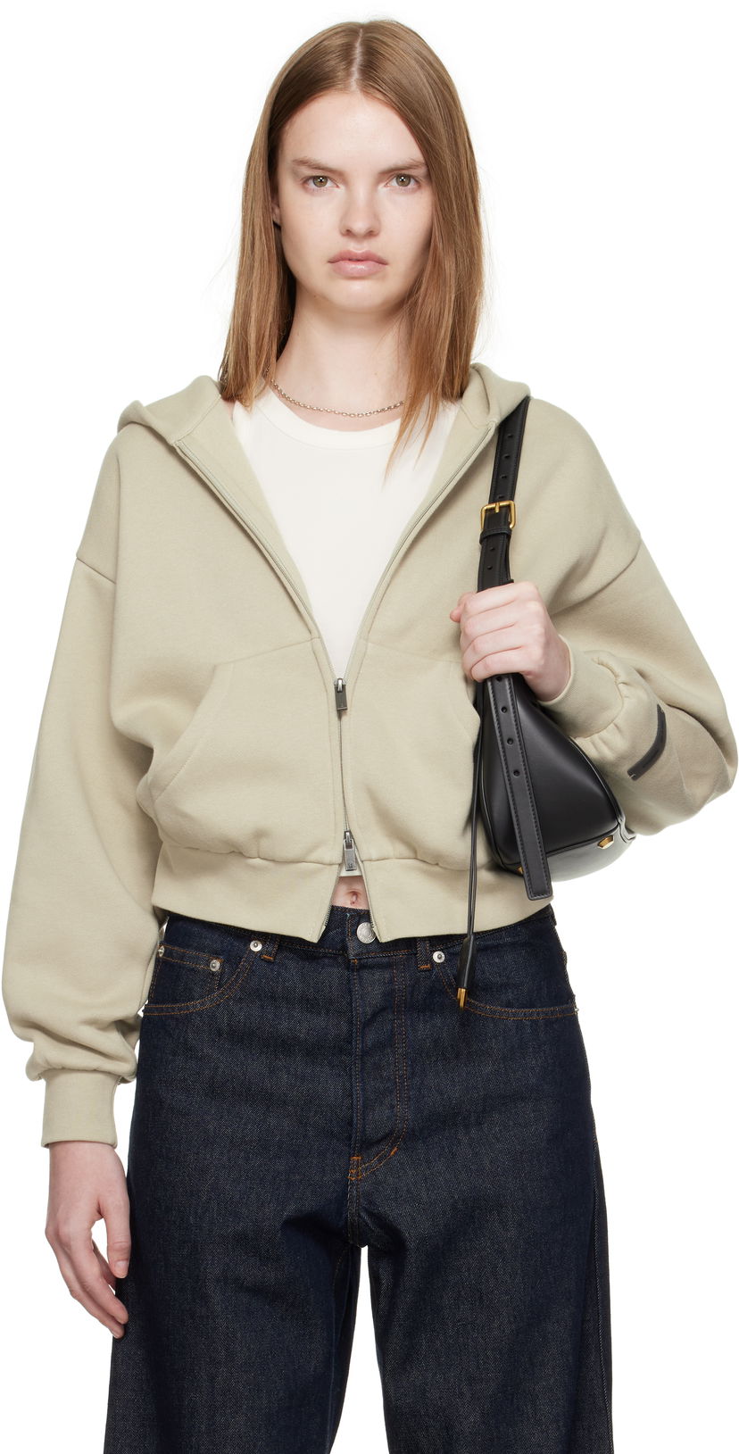 Sweatshirt Fear of God Fear of God ESSENTIALS Classic Fit Zip-Up Hoodie Grøn | 192SP255096FW