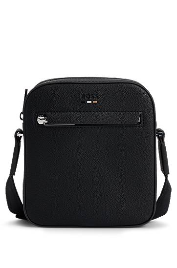 Skuldertaske BOSS Grained Faux-Leather Reporter Bag Sort | 50536475