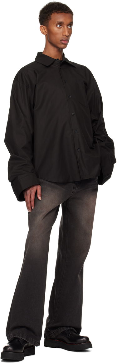 Skjorte We11done We11done Twisted Sleeve Shirt Sort | WD-SH3-24-110-U-BK, 3